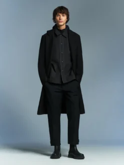 Aigle by Setchu manteau mixte long en laine mélangée - Noir