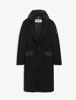 Aigle by Setchu manteau mixte long en laine mélangée - Noir