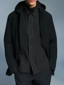 Aigle by Setchu manteau mixte mi-long Repreve® et déperlant - Noir