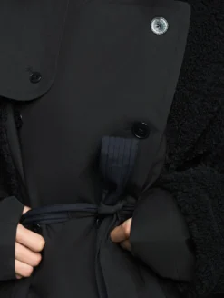 Aigle by Setchu trench-coat empiècement sherpa - Noir