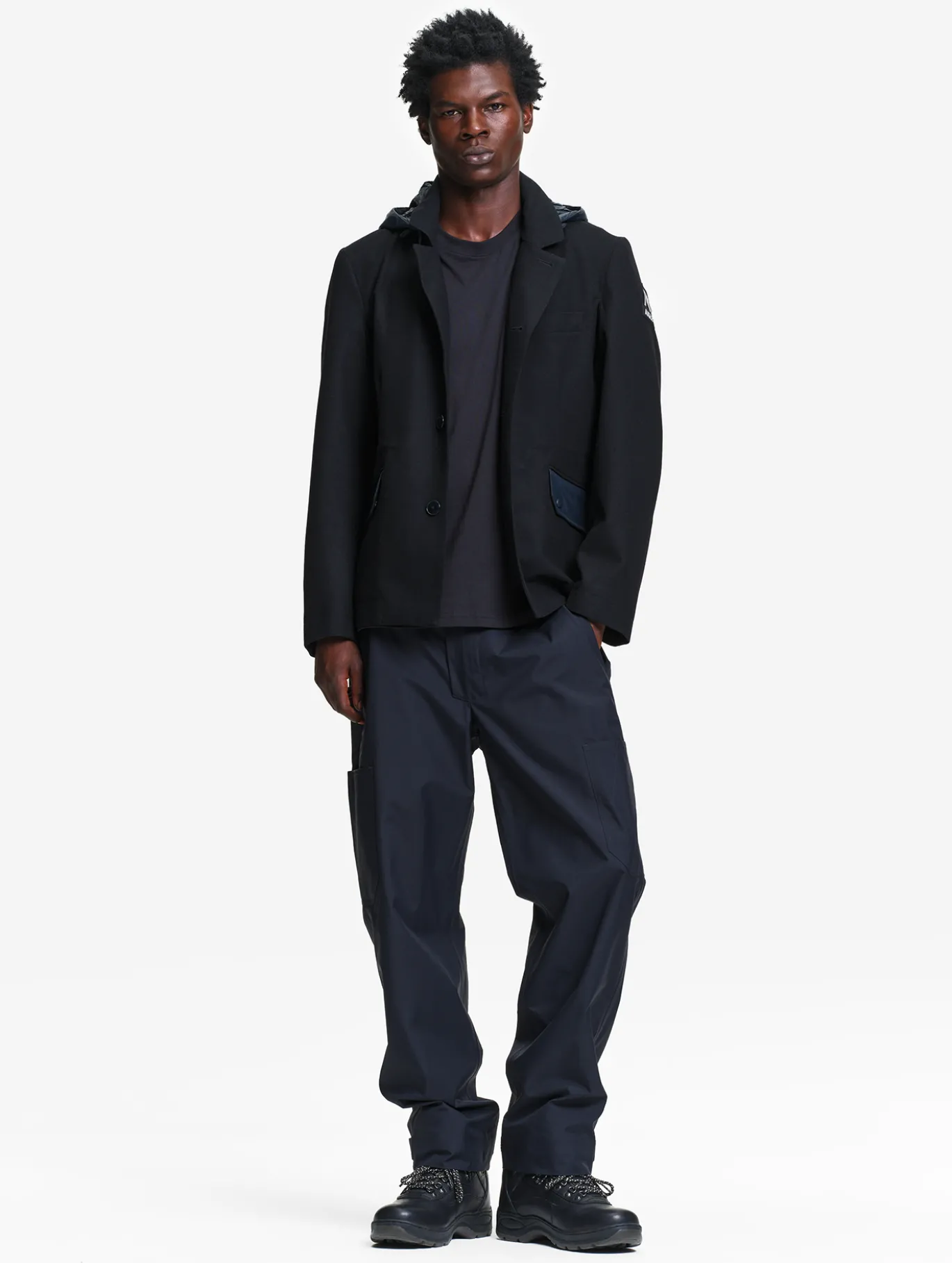 Aigle by Setchu veste de tailleur mixte en laine mélangée - Noir