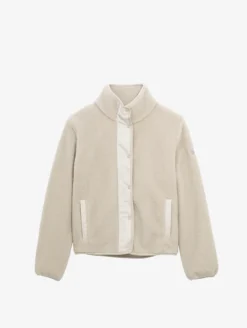 Blouson boutonné en sherpa - Beige