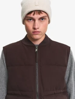 Blouson Repreve® sans manche déperlant matelassé - Marron