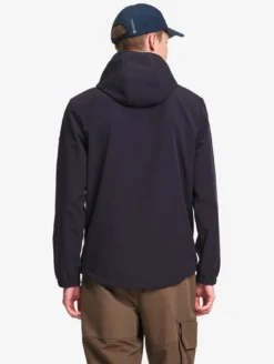 Blouson Softshell coupe-vent à capuche - Noir