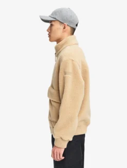 Blouson zippé en sherpa - Beige