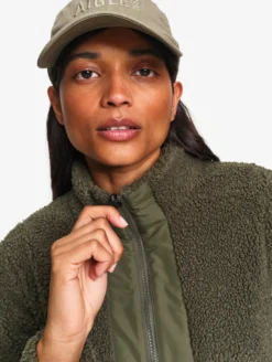 Blouson zippé en sherpa T-KIT™ - Kaki