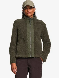 Blouson zippé en sherpa T-KIT™ - Kaki