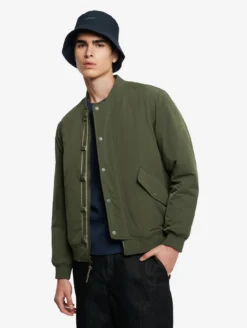 Bombers matelassés déperlants réversibles - veste réversible - Kaki