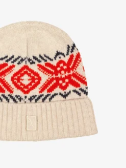 Bonnet en jacquard de laine mélangée - Beige