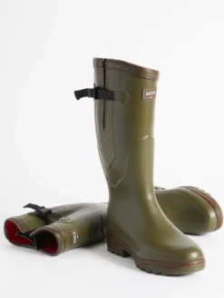 Botte anti-fatigue Parcours 2.0 ajustable doublée néoprène - Kaki
