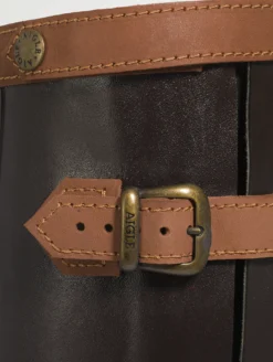 Botte anti-fatigue Parcours 2.0 ajustable doublée cuir - Marron