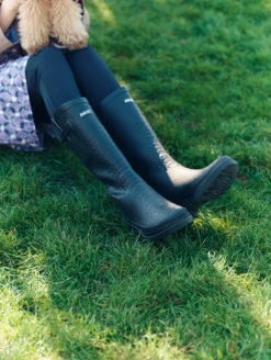 Botte de pluie Aiglentine croco - Noir