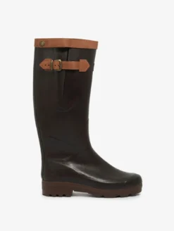 Botte professionnelle Chambord ajustable doublée cuir - Marron