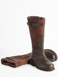 Botte professionnelle GORE-TEX® Inverss en cuir grainé et fourrée - Marron