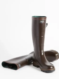 Botte professionnelle Terra ajustable renfort Kevlar - Marron