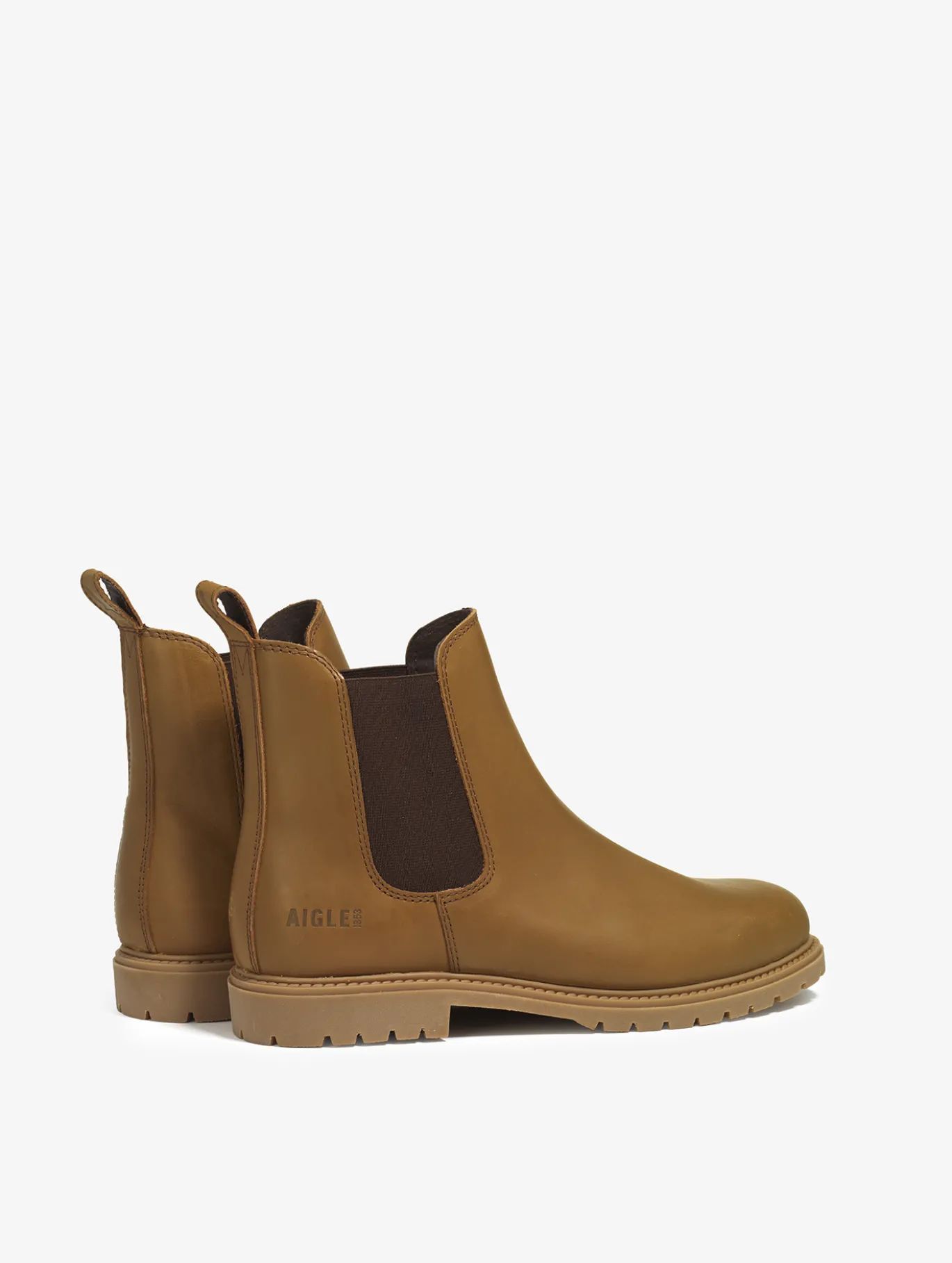 Bottine chelsea Eperon en cuir - Marron