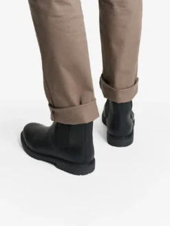 Bottine chelsea Eperon en cuir - Noir