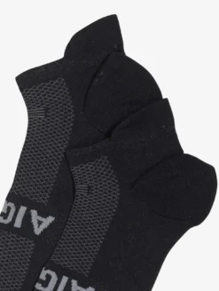 Chaussettes basses jacquard avec renfort - Noir