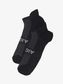 Chaussettes basses jacquard avec renfort - Noir