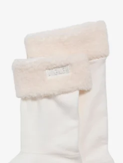 Chaussettes en polaire pour bottes hautes revers sherpa - Blanc