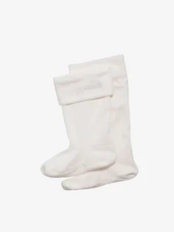 Chaussettes en polaire pour bottes hautes revers sherpa - Blanc