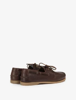 Chaussure bateau Nubila en cuir - Marron