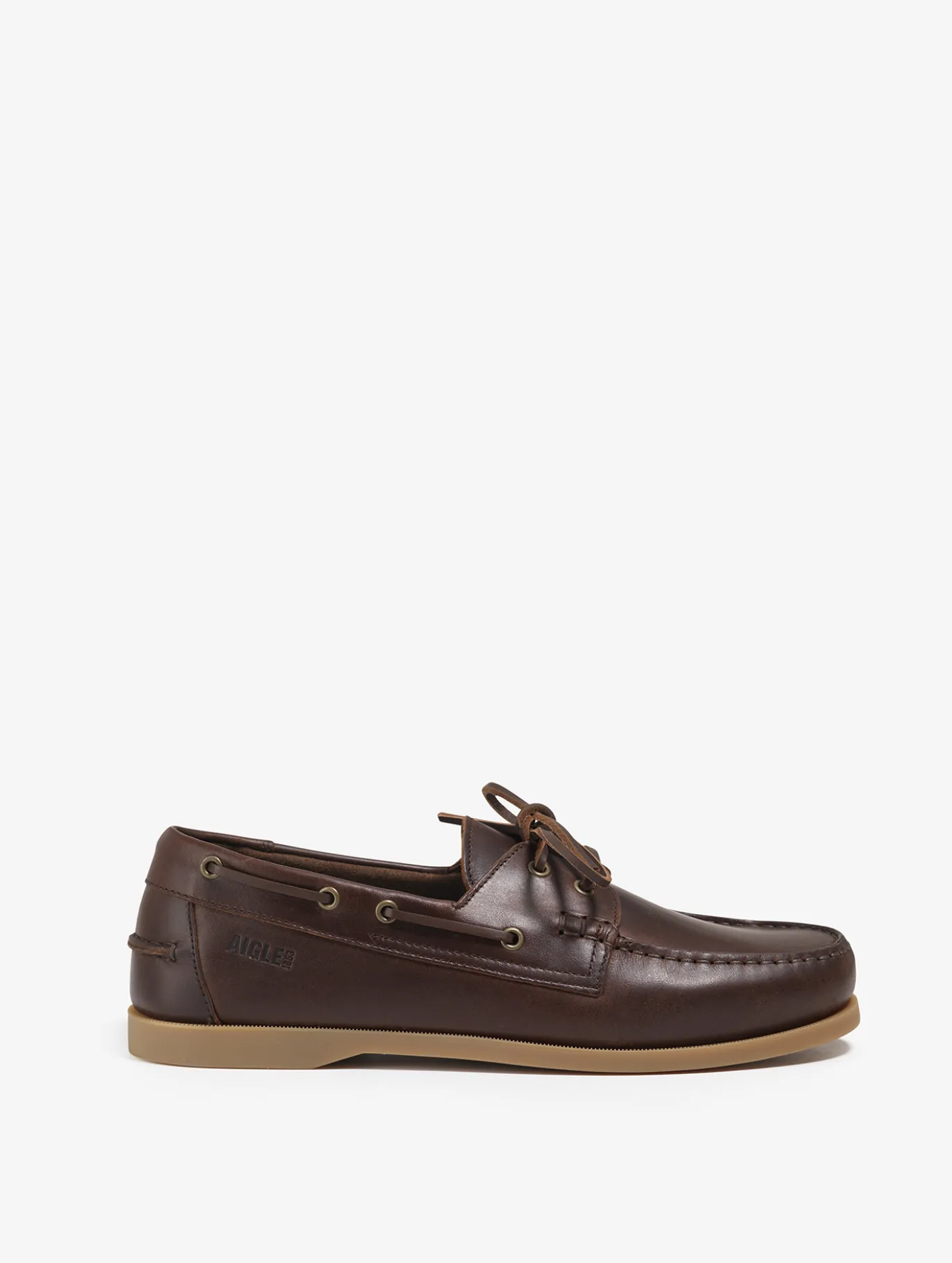 Chaussure bateau Nubila en cuir - Marron