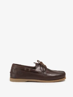 Chaussure bateau Nubil en cuir - Marron