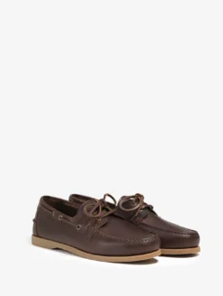Chaussure bateau Nubil en cuir - Marron