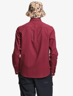 Chemise ajustée en flanelle de coton - Bordeaux