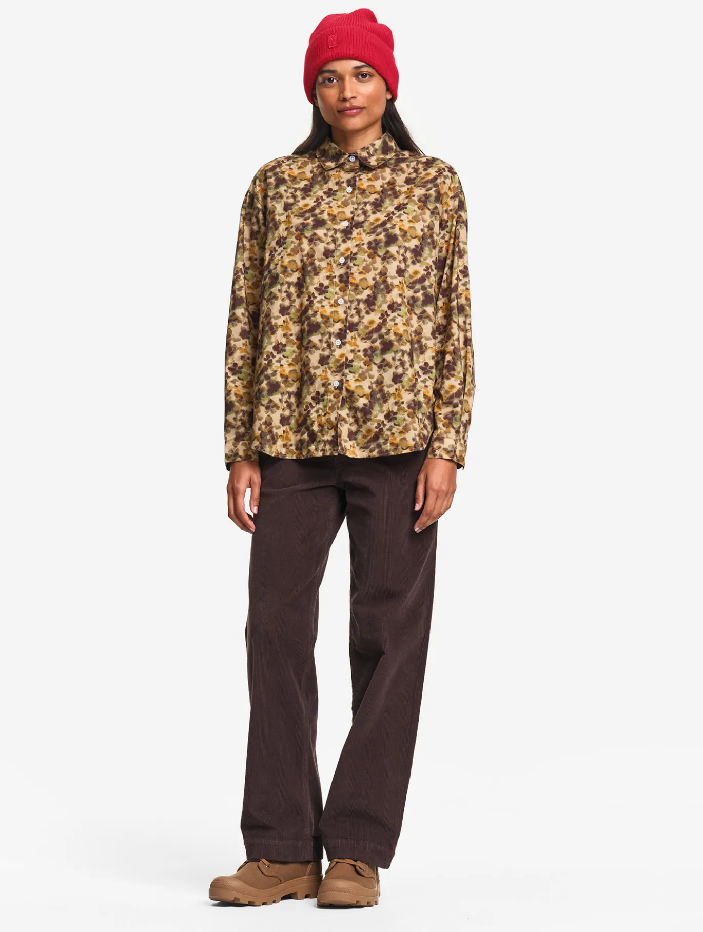 Chemise en coton imprimée - Jaune