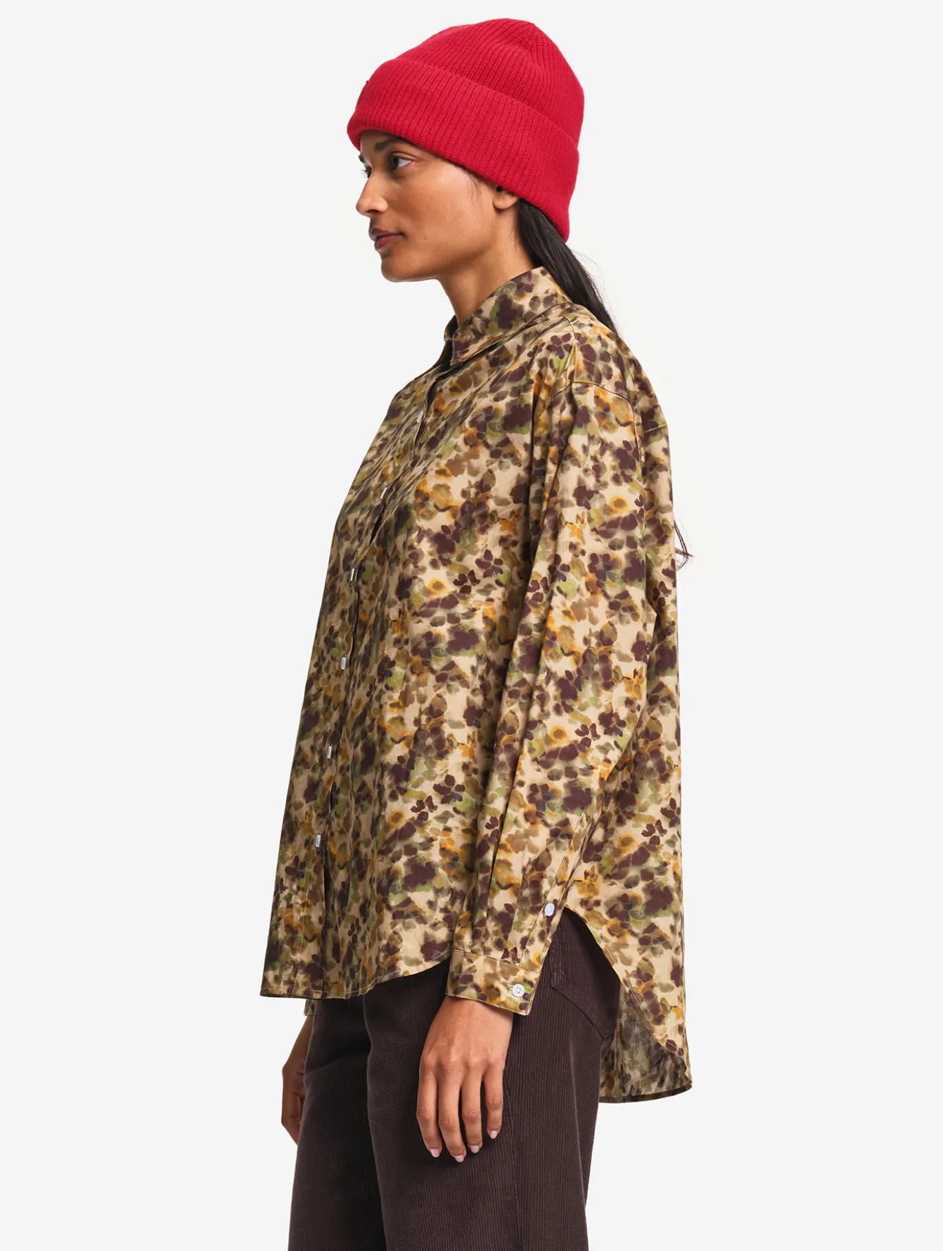 Chemise en coton imprimée - Jaune