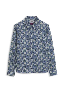 Chemise imprimée en tissu Liberty - Bleu