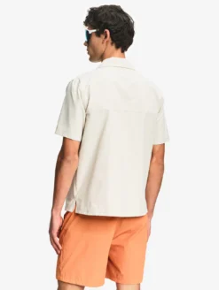 Chemise à manches courtes anti-UV avec poches - Beige