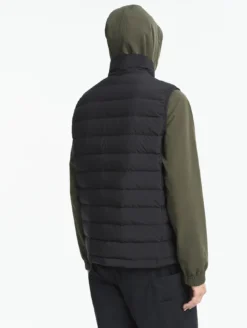 Doudoune courte T-KIT™ sans manche déperlante avec matelassage en duvets et plumes - Noir