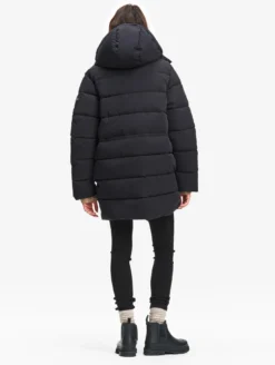 Doudoune Repreve® mi-longue déperlante - Noir
