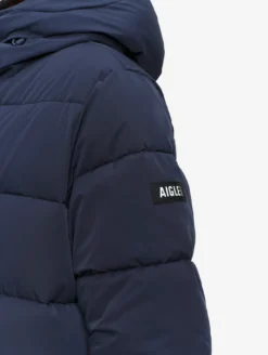 Doudoune Repreve® mi-longue déperlante - Bleu