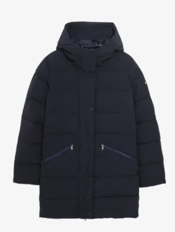 Doudoune Repreve® mi-longue déperlante - Bleu