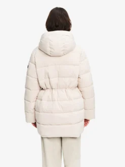 Doudoune Repreve® mi-longue déperlante - Beige