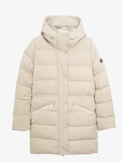 Doudoune Repreve® mi-longue déperlante - Beige