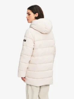 Doudoune Repreve® mi-longue déperlante - Beige