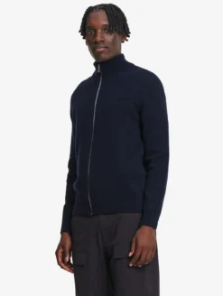 Gilet col montant à fermeture éclair - Bleu