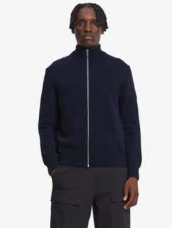 Gilet col montant à fermeture éclair - Bleu