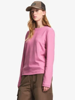 Haut à col rond en micro polaire - Rose