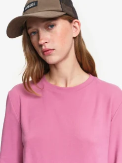 Haut à col rond en micro polaire - Rose