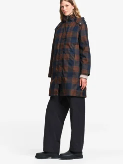 Imperméable MTD™ long à carreaux - Bleu