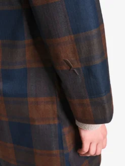 Imperméable MTD™ long à carreaux - Bleu