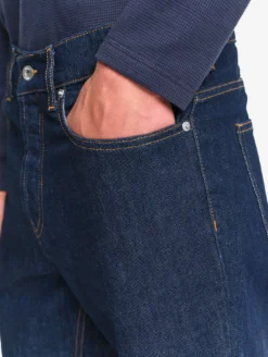 Jean droit taille mi-haute - Bleu