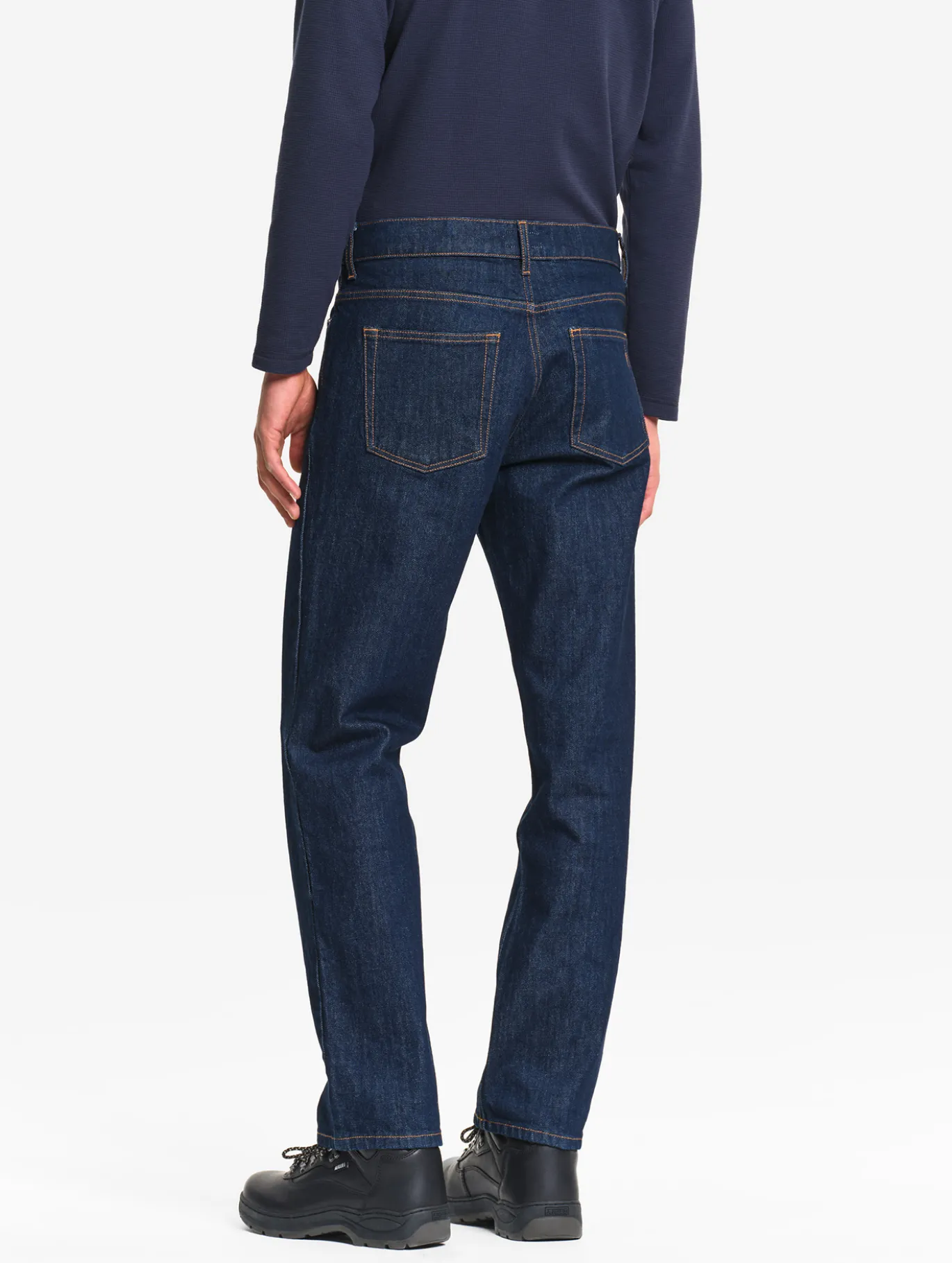 Jean droit taille mi-haute - Bleu