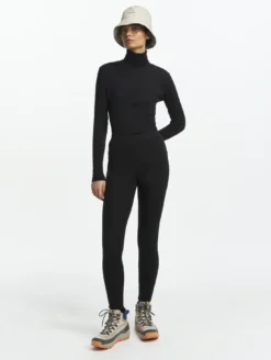 Legging ThermoPack™ en laine mérinos et tencel thermo-régulateur - Noir
